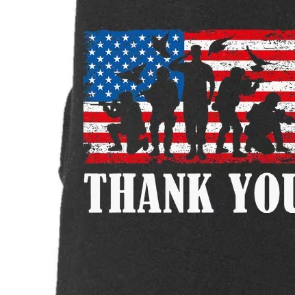 Thank You! Veterans Day & Memorial Day Partiotic Military Doggie 3-End Fleece Hoodie