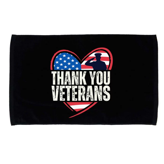 Thank You Veterans Day Partiotic Military Usa Microfiber Hand Towel