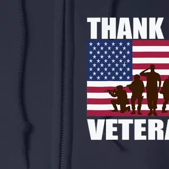 Thank You Veterans Day, Day Memorial Full Zip Hoodie