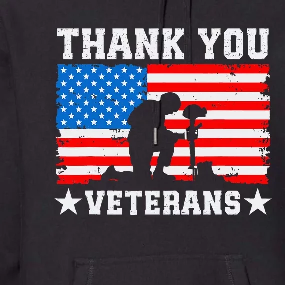 Thank You Veterans Day Memorial Day Patriotic Premium Hoodie