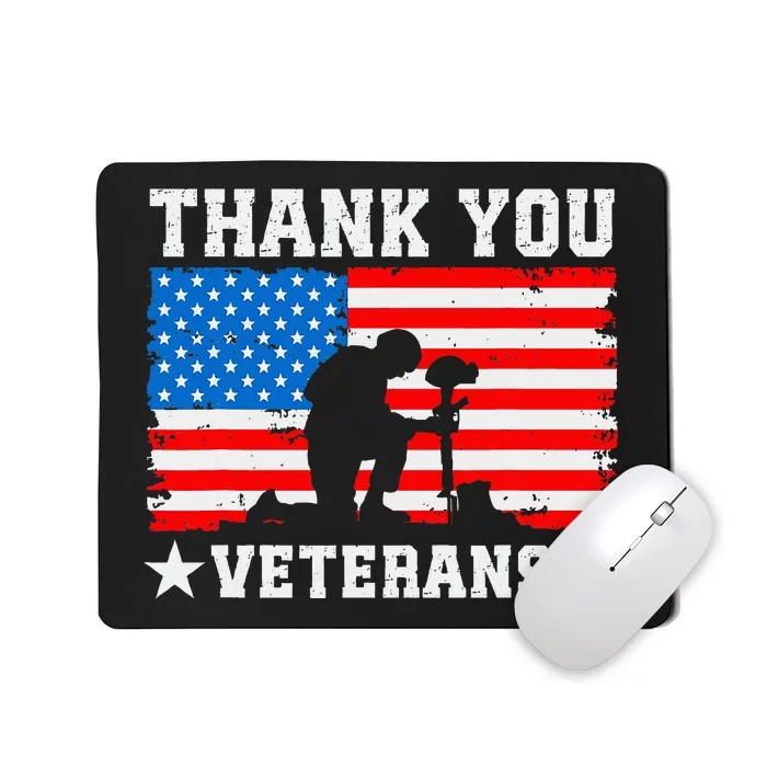 Thank You Veterans Day Memorial Day Patriotic Mousepad