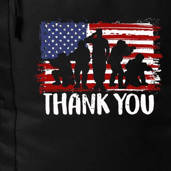 Thank You Veterans 4th of July American Dad Patriotic Daily Commute Backpack