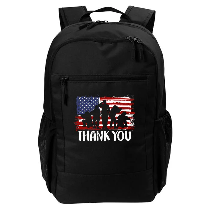 Thank You Veterans 4th of July American Dad Patriotic Daily Commute Backpack