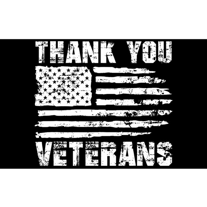 Thank You Veterans American Flag Proud Veteran Bumper Sticker