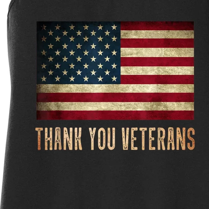 Thank You Veterans Day Military Life Army Affairs Grateful Women's Racerback Tank