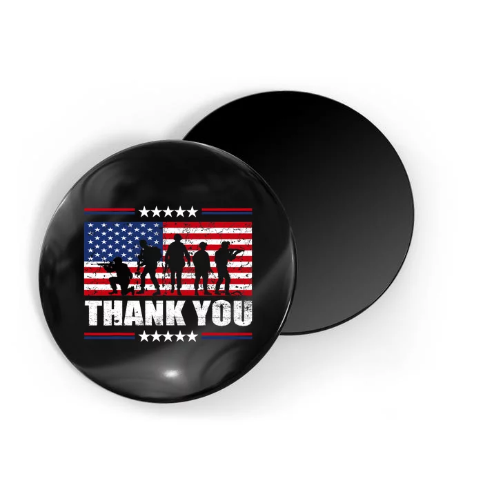 Thank You Veterans American Flag Patriotic Veteran Magnet