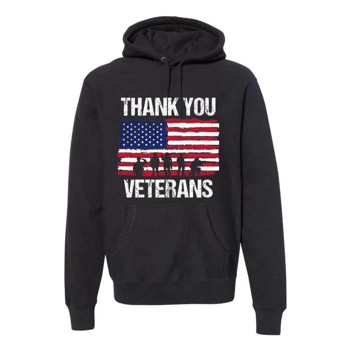 Thank You! Veterans Day & Memorial Day Partiotic Military Premium Hoodie