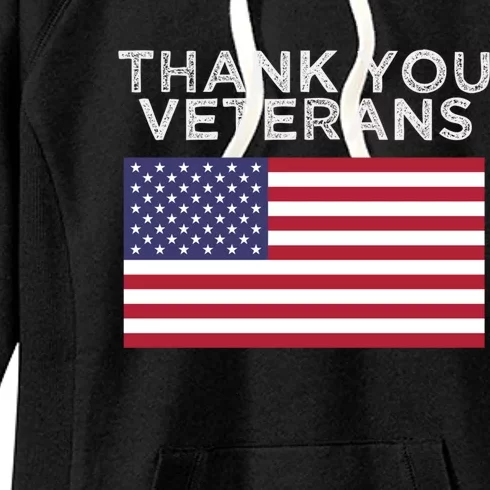 Thank You Veterans For Veterans Day Gift Women's Fleece Hoodie