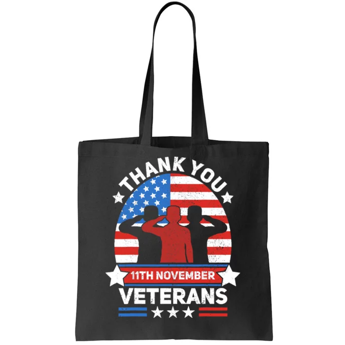 Thank You Veterans Day Patriotic American Flag Usa Veteran Tote Bag