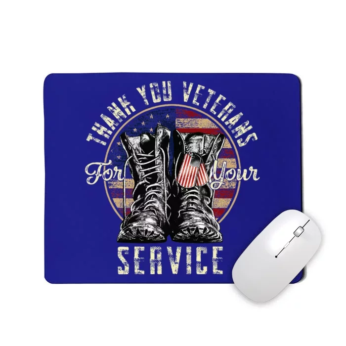 Thank You Veterans For Your Service Veterans Day Mousepad