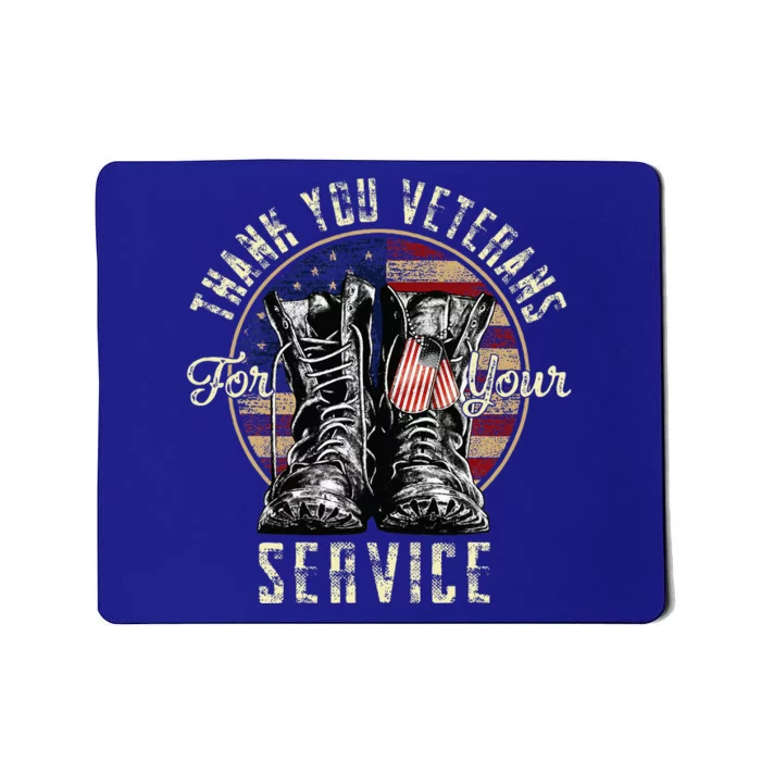 Thank You Veterans For Your Service Veterans Day Mousepad