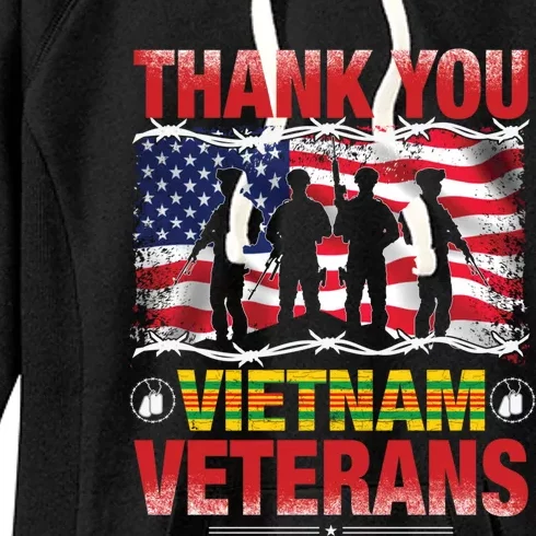 Thank You Vietnam Veterans Happy Veterans Day Proud Family Gift Women's Fleece Hoodie