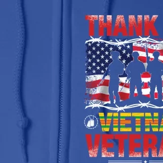 Thank You Vietnam Veterans Happy Veterans Day Proud Family Gift Full Zip Hoodie