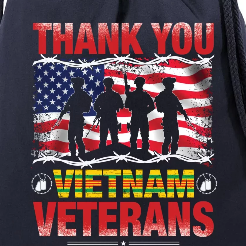 Thank You Vietnam Veterans Happy Veterans Day Proud Family Gift Drawstring Bag