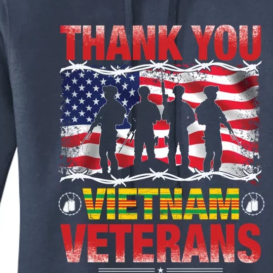 Thank You Vietnam Veterans Happy Veterans Day Proud Family Gift Women's Pullover Hoodie