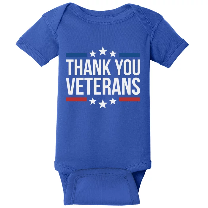 Thank You Veterans Gift Baby Bodysuit