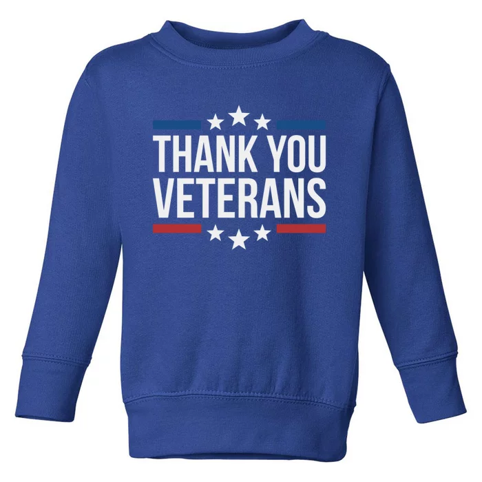 Thank You Veterans Gift Toddler Sweatshirt