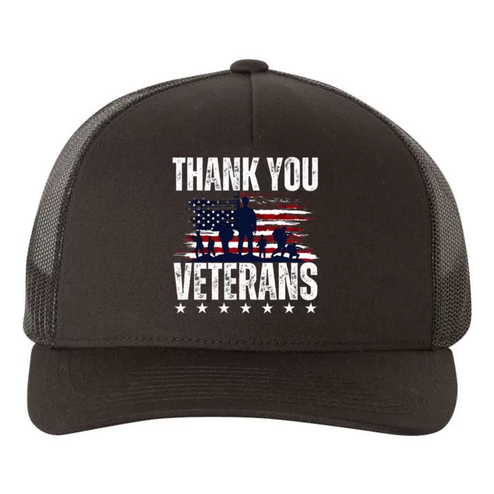 Thank You Veterans Day Memorial Day Partiotic Military Usa Yupoong Adult 5-Panel Trucker Hat