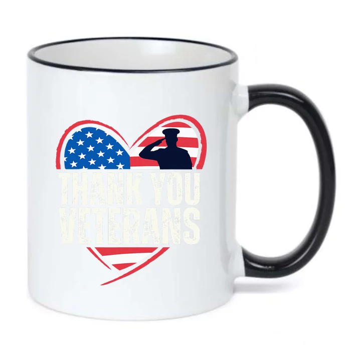 Thank You Veterans Day Memorial Day Partiotic Military Usa Black Color Changing Mug