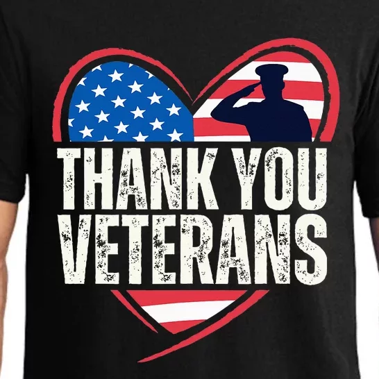 Thank You Veterans Day Memorial Day Partiotic Military Usa Pajama Set