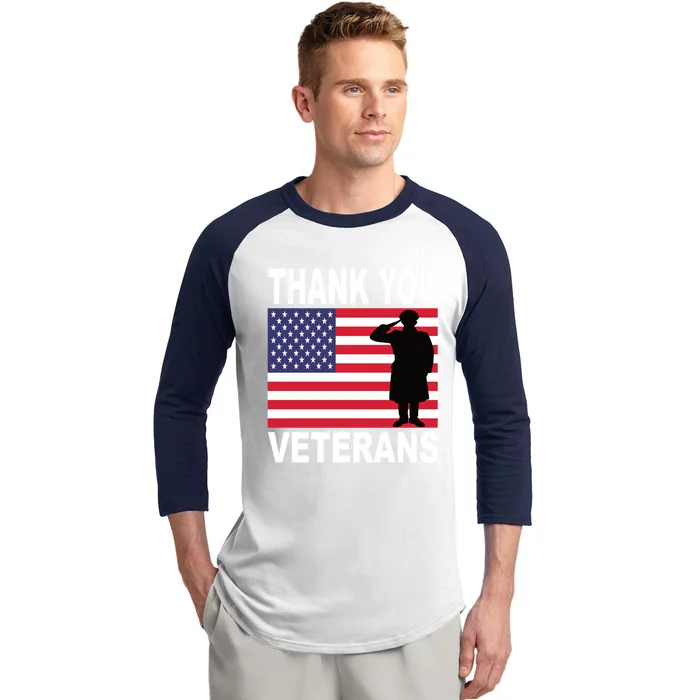 Thank You Veterans Gift Veterans Day Gift Baseball Sleeve Shirt