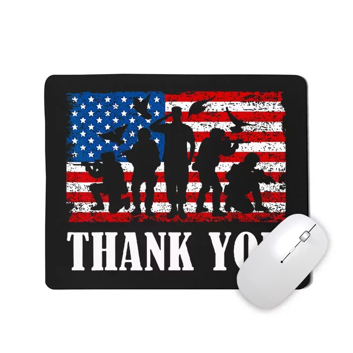 Thank You! Veterans Day & Memorial Day Partiotic Military Mousepad