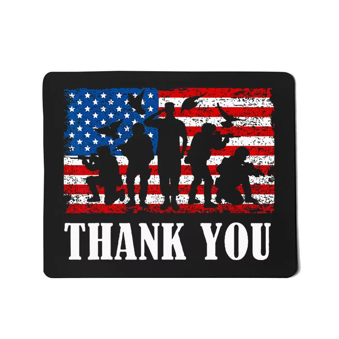 Thank You! Veterans Day & Memorial Day Partiotic Military Mousepad