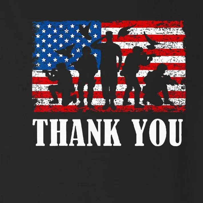 Thank You! Veterans Day & Memorial Day Partiotic Military Toddler Long Sleeve Shirt