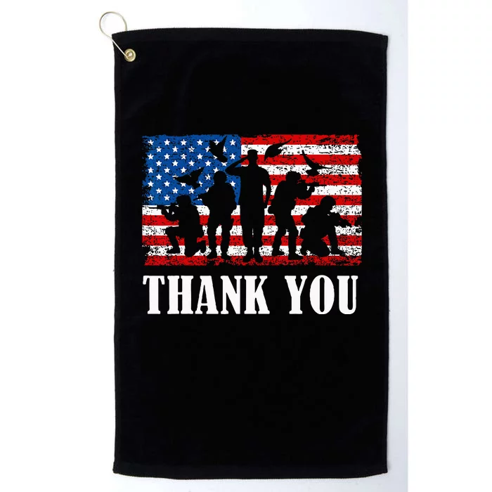 Thank You! Veterans Day & Memorial Day Partiotic Military Platinum Collection Golf Towel