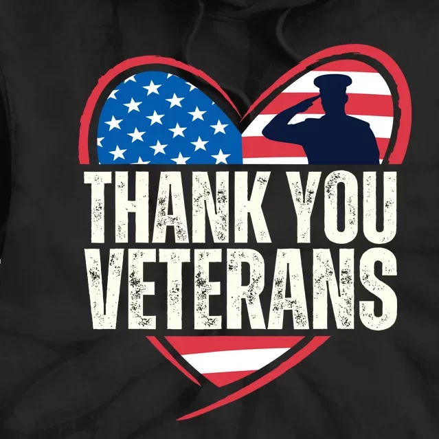 Thank You Veterans Day Memorial Day Partiotic Military Usa Tie Dye Hoodie