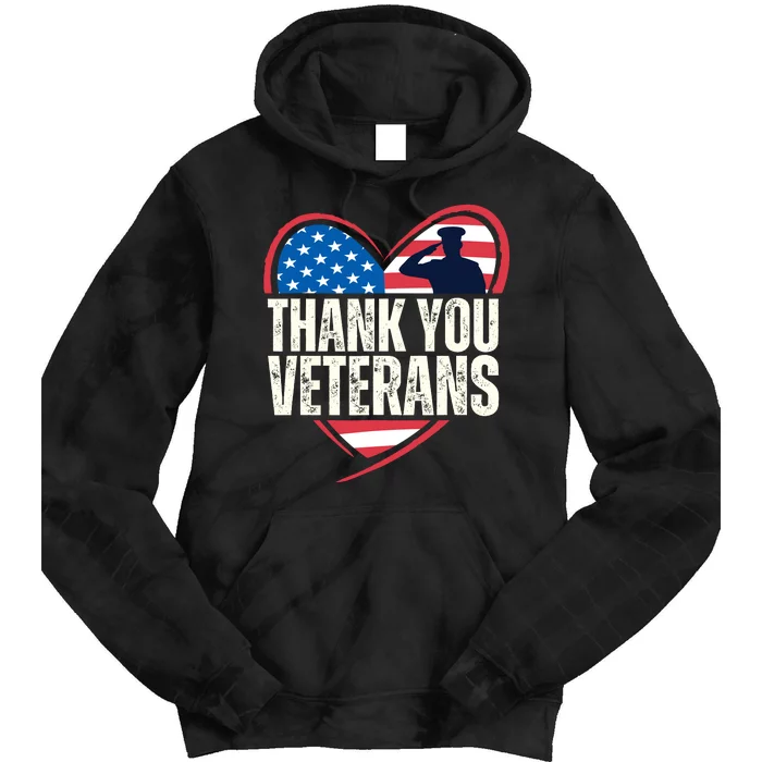 Thank You Veterans Day Memorial Day Partiotic Military Usa Tie Dye Hoodie