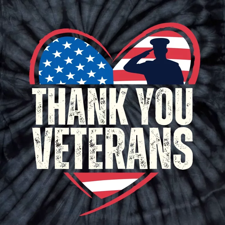 Thank You Veterans Day Memorial Day Partiotic Military Usa Tie-Dye T-Shirt