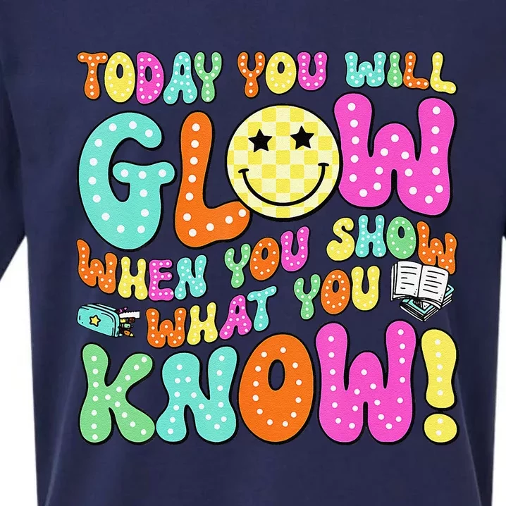 Today You Will Glow When You Show What You Know Teachers Day Sueded Cloud Jersey T-Shirt