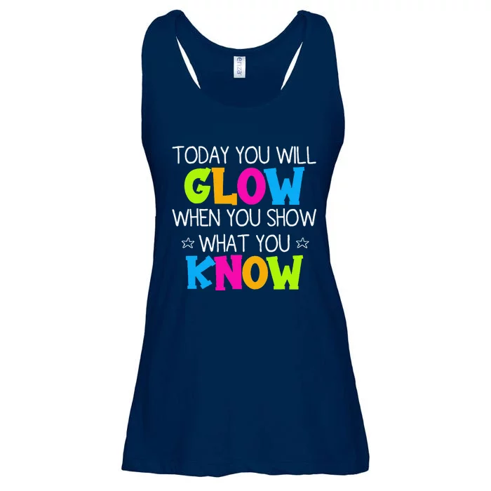 Today You Will Glow When You Show What You Know Teachers Day Ladies Essential Flowy Tank