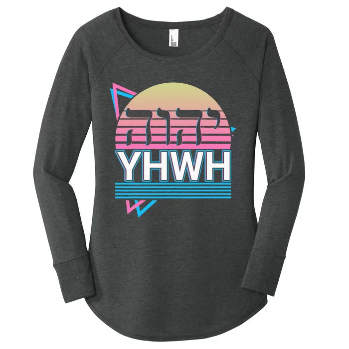 Tetragrammaton Yhwh Yahweh Hebrew Name Of God Jhwh Jw Women's Perfect Tri Tunic Long Sleeve Shirt