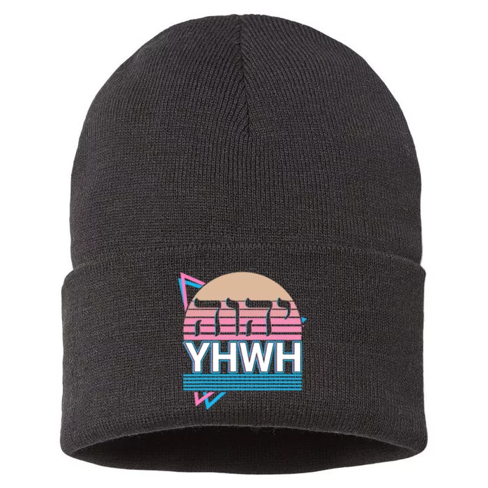 Tetragrammaton YHWH Yahweh Hebrew Name Of God JHWH JW Sustainable Knit Beanie