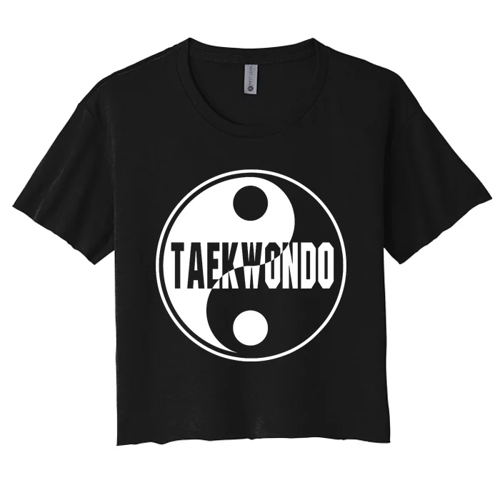 Taekwondo Yin Yang Tae Kwon Do Duality Women's Crop Top Tee