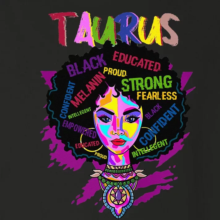 Taurus Zodiac Afro Black Wo April May Melanin Birthday Toddler Long Sleeve Shirt