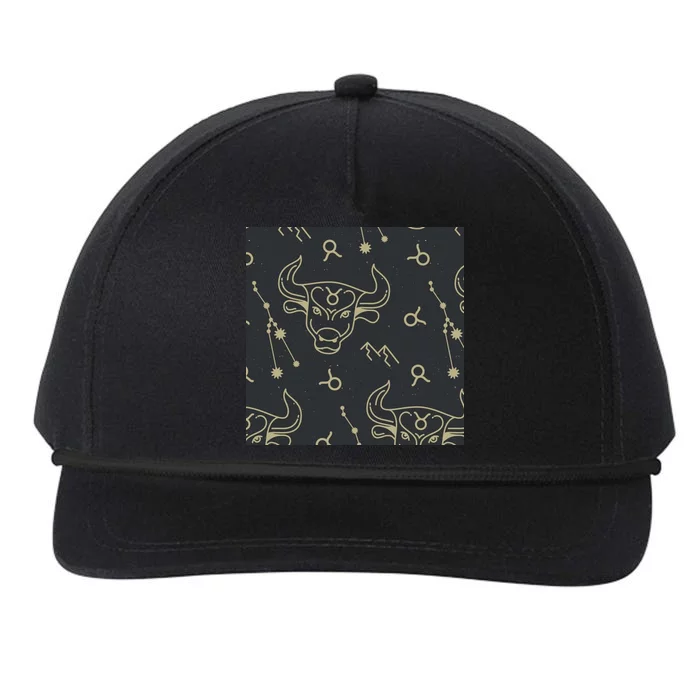 Taurus Zodiac Astrology Snapback Five-Panel Rope Hat