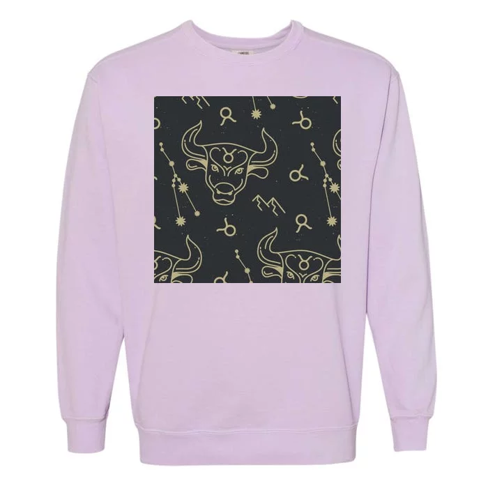 Taurus Zodiac Astrology Garment-Dyed Sweatshirt