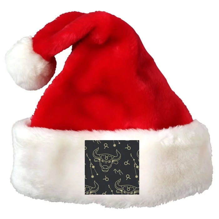 Taurus Zodiac Astrology Premium Christmas Santa Hat