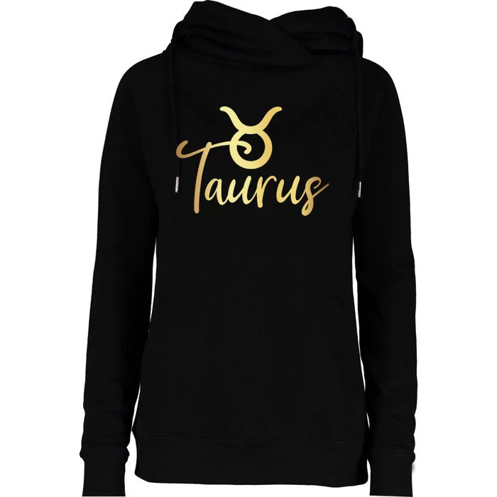 Taurus Zodiac Birthday Womens Funnel Neck Pullover Hood