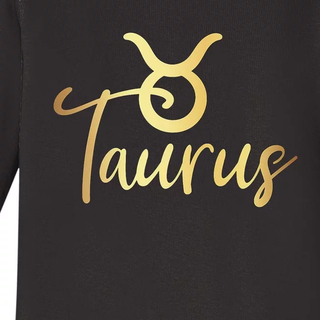 Taurus Zodiac Birthday Baby Long Sleeve Bodysuit