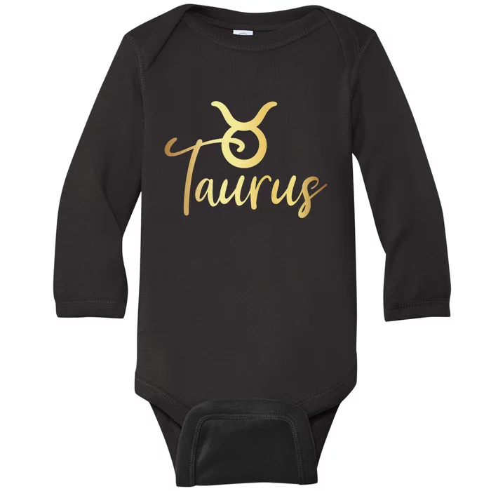 Taurus Zodiac Birthday Baby Long Sleeve Bodysuit