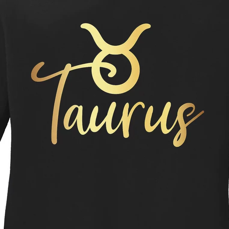 Taurus Zodiac Birthday Ladies Long Sleeve Shirt