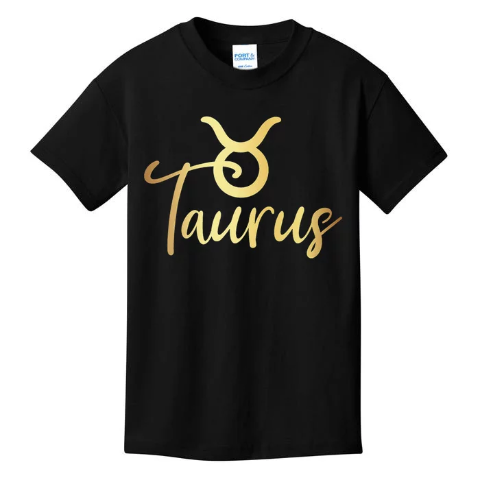 Taurus Zodiac Birthday Kids T-Shirt