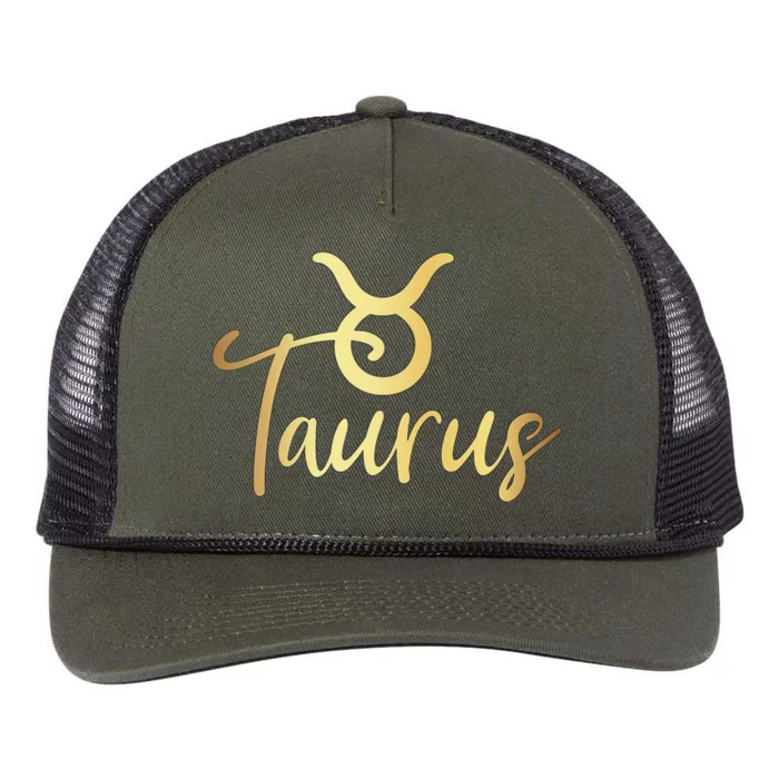 Taurus Zodiac Birthday Retro Rope Trucker Hat Cap