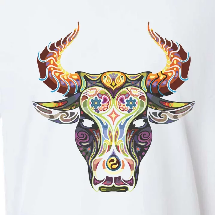 Taurus Zodiac Birthday Cow Bull Floral Farmer Tee Sueded Cloud Jersey T-Shirt