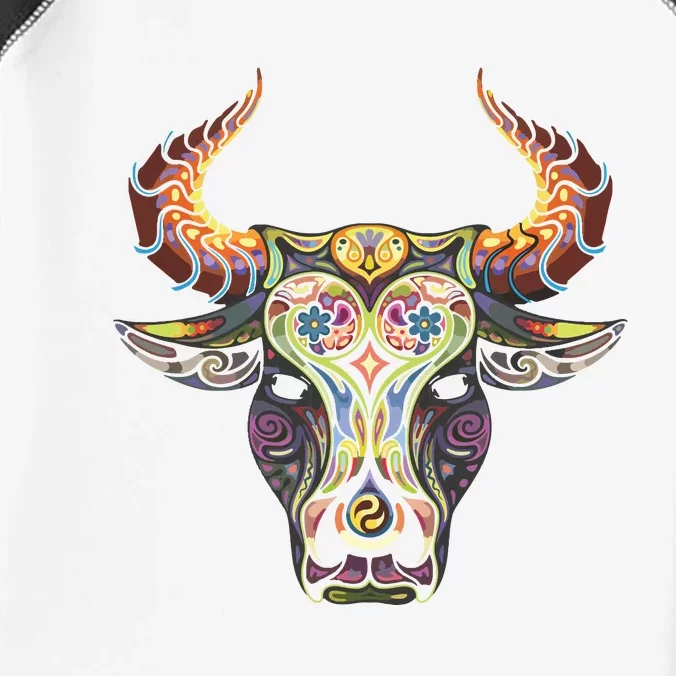 Taurus Zodiac Birthday Cow Bull Floral Farmer Tee Infant Baby Jersey Bodysuit