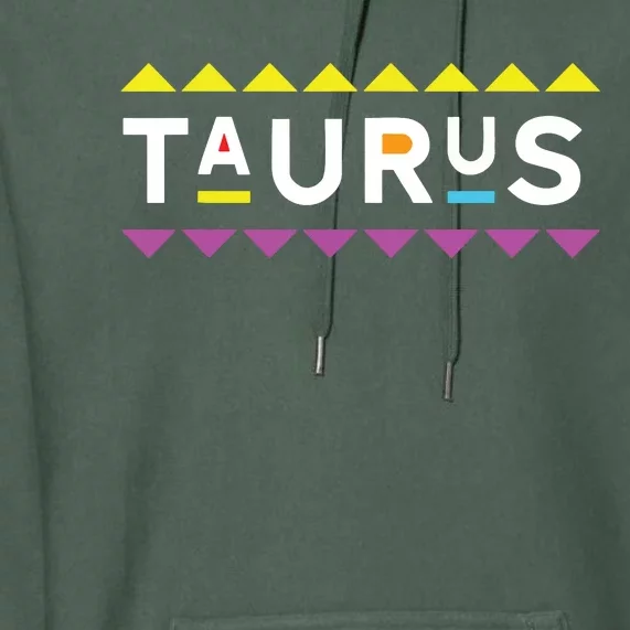 Taurus Zodiac Design 90s Style Premium Hoodie